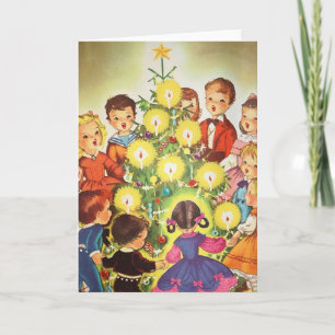 Rétro carte de voeux de Noël