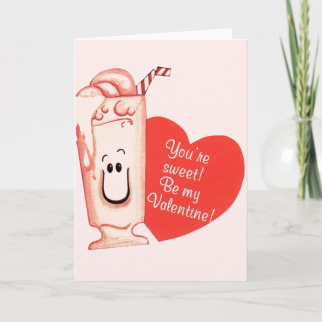 Rétro carte de voeux de Saint-Valentin de (Devant)