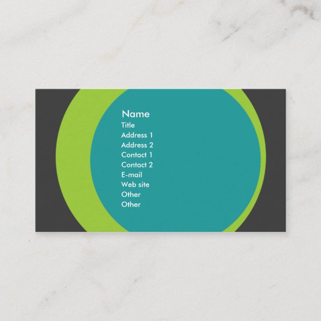 Rétro carte moderne de profil d'affaires/mise en (Devant)