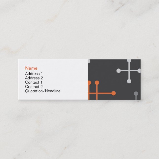 Rétro carte moderne de profil de motif (Devant)