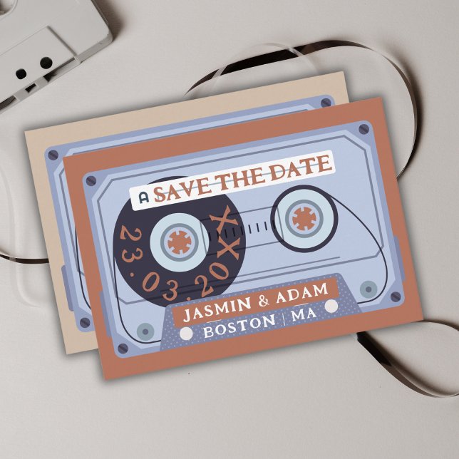 Rétro Carte Terracotta Cassette Audio Enregistrer  (Créateur téléchargé)