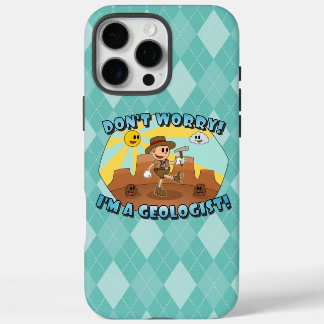 Retro Cartoon- Don't Worry; I'm a Geologist! Case-Mate iPhone Case (Back)
