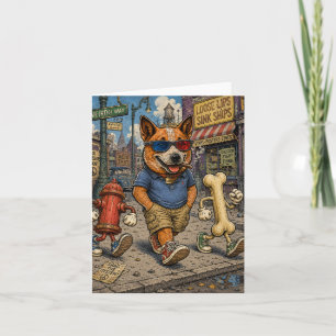 Retro Cartoon Greeting Card