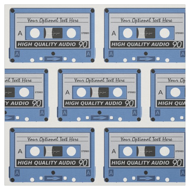 Retro Casette Tape custom fabric (Swatch)