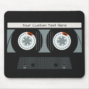 Retro Casette Tape custom text Mouse Pad