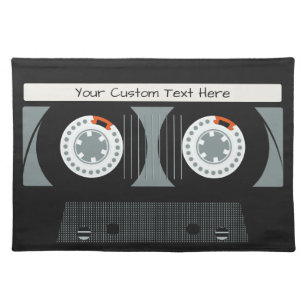 Retro Casette Tape custom text Placemat
