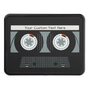 Retro Casette Tape custom text Trailer Hitch Cover