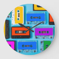 Retro Cassette: Blue Background Collection