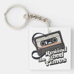 Retro Cassette Design for Nostalgia lovers Keychain