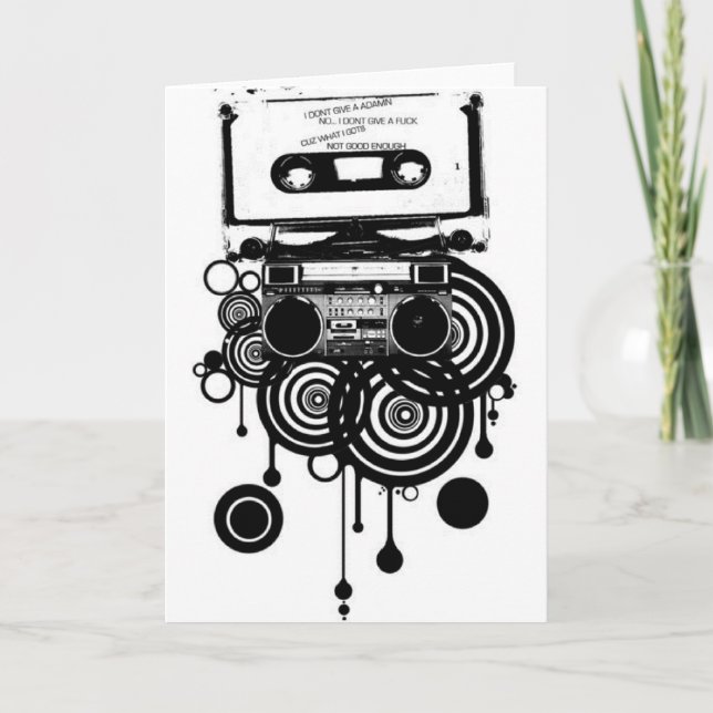 retro cassette holiday card (Front)