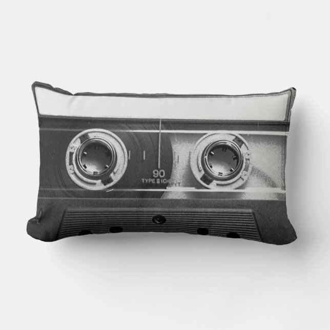 Retro Cassette Lumbar Pillow (Front)