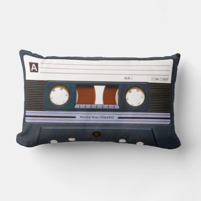 Retro Cassette Lumbar Pillow (Front)