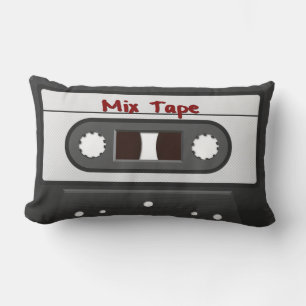 Retro Cassette Mix Tape Throw Pillow