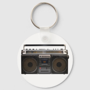 retro cassette player music hipster stereo tape keychain