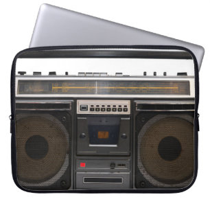 retro cassette player music hipster stereo tape laptop sleeve
