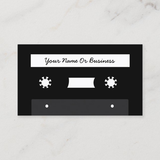 Retro Cassette Tape Business Card (Front)