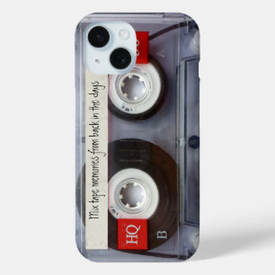 Retro Cassette Tape Funny Personalized iPhone 15 Case