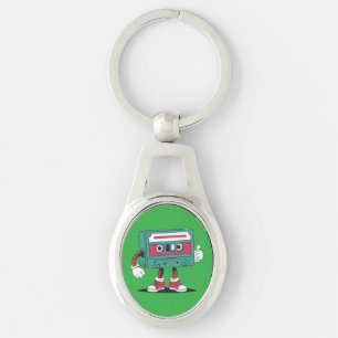Retro cassette tape. keychain