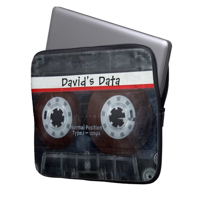 Retro Cassette Tape Laptop Sleeve (Front Left)