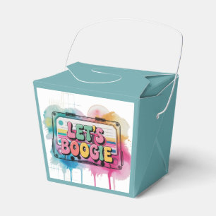 Retro Cassette Tape Let’s Boogie Adult Birthday  Favor Box