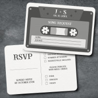 Retro Cassette Tape Mix Song Request RSVP