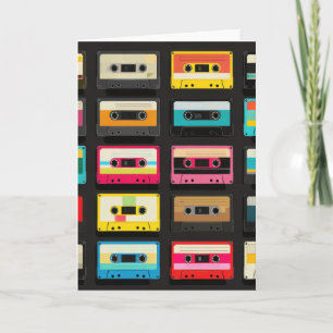 Retro Cassette Tape Pattern – Vintage Music Card