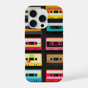 Retro Cassette Tape Pattern – Vintage Music  iPhone 15 Pro Case