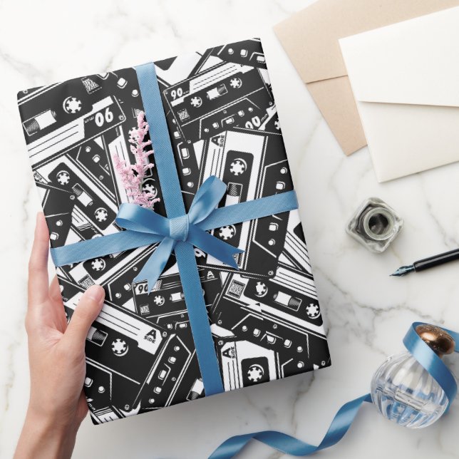 Retro Cassette Tape Wrapping Paper (Gifting)
