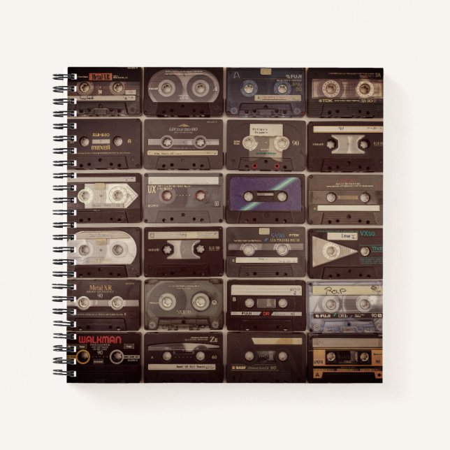 Retro Cassette Tapes Notebook (Front)