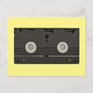 Retro Cassette VHS Tape Photo Postcard