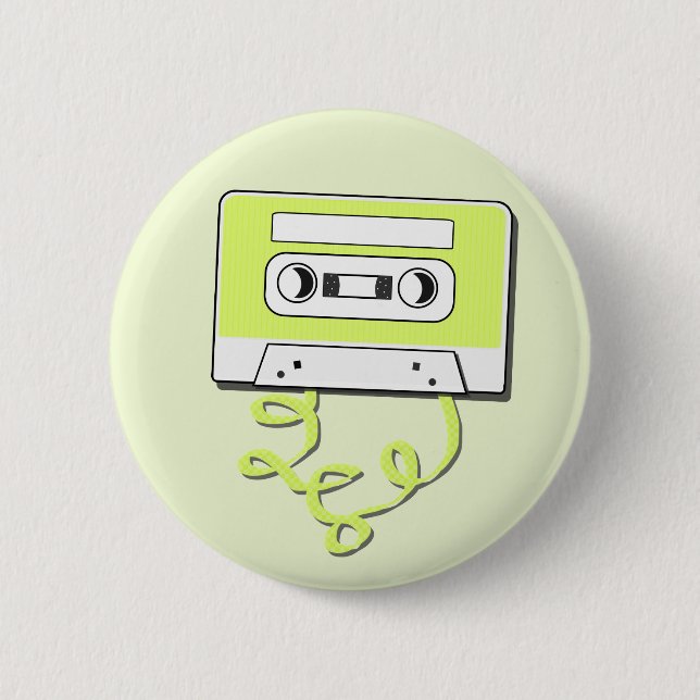 Retro Casssette 2 Inch Round Button (Front)