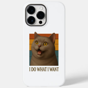 Retro Cat Attitude  iPhone 14 Pro Max Case