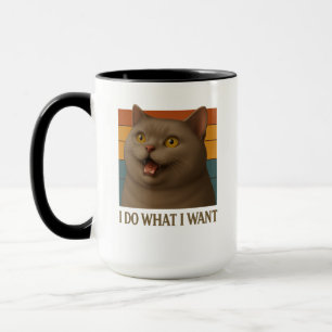 Retro Cat Attitude Mug