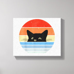 Retro Cat, Cat Lover, Cat Owner, Cute Cat Canvas Print