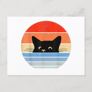 Retro Cat, Cat Lover, Cat Owner, Cute Cat Holiday Postcard