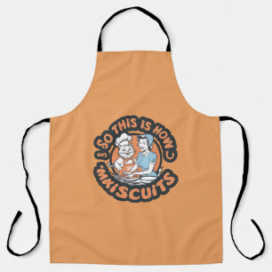 Retro Cat Chef Maiscuits Baking Art Apron