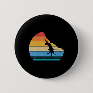 Retro Cat Climbing Meowtain Vintage Kitty Gift Roc 2 Inch Round Button