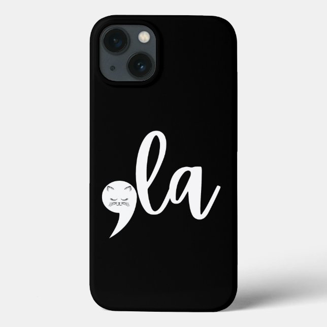Retro Cat Comma La Kamala Harris 2024 Election  Case-Mate iPhone Case (Back)