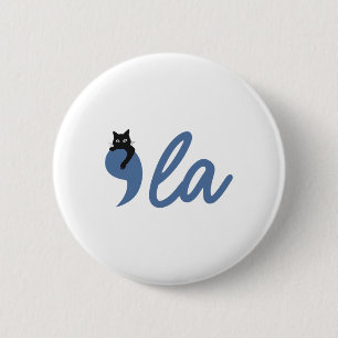 Retro Cat Comma La Kamala Harris For President 202 2 Inch Round Button