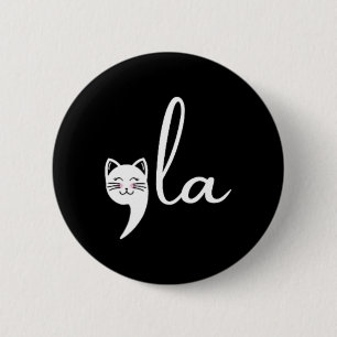 Retro Cat Comma La Kamala Harris For President 202 2 Inch Round Button