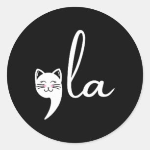 Retro Cat Comma La Kamala Harris For President 202 Classic Round Sticker