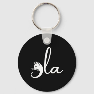 Retro Cat Comma La Kamala Harris For President 202 Keychain
