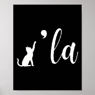 Retro Cat Comma La Kamala Harris For President 202 Poster