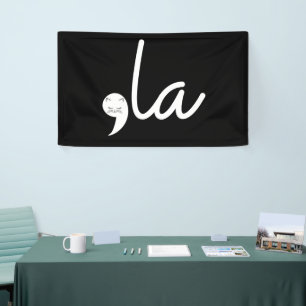 Retro Cat Comma La Kamala Harris For President 24 Banner