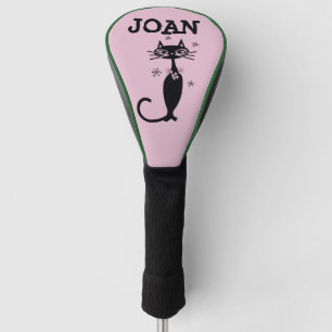 RETRO CAT CUSTOM GOLF DRIVER COVER PERSONALIZED