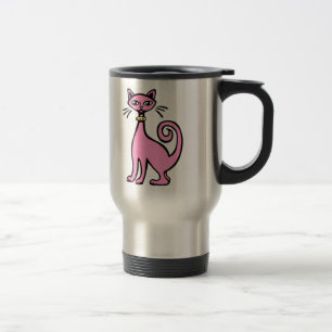 Retro Cat - Customized Travel Mug