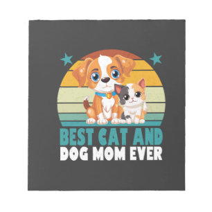 Retro Cat Dog Mom Cat Mama Furmama Puppy Kitty Mot Notepad