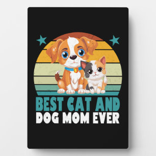 Retro Cat Dog Mom Cat Mama Furmama Puppy Kitty Mot Plaque