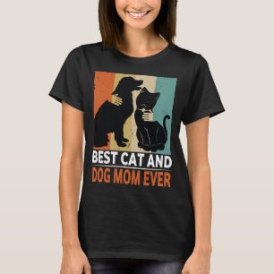 Retro Cat Dog Mom Cat Mama Furmama Puppy Kitty Mot T-Shirt
