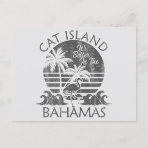 Retro Cat Island Bahamas Carte postale Vacances Cr